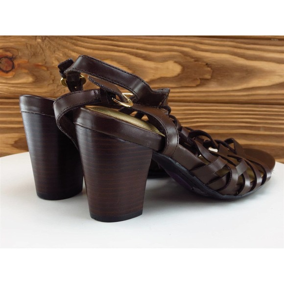 Me Too Size 7 Sandal Strappy Brown Synthetic Women M Ginger - Picture 6 of 10